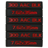 6 Pack Marking Band for Magazine 300 Acc BLK Supersonic/Subsonic 300 AAC BLK/7.62x35 mm Magazine Marking Band