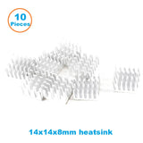 En-Labs 10pcs Silver 10x10x10mm Aluminum Heat Sink Radiator Heatsink,Electronic Chip Cooling Radiator Cooler for IC MOSFET SCR