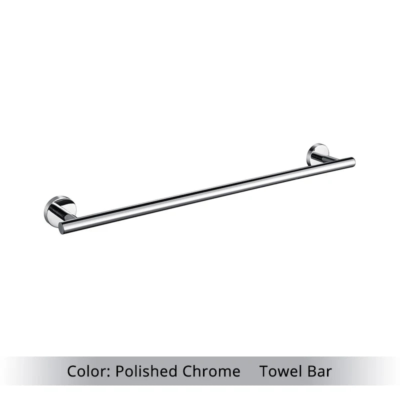 Bathroom Accessories Hardware Set Kit Towel Bar Wall Mount Matt Black Toilet Paper Holder Hand Robe Hook Hanger Stainless Steel