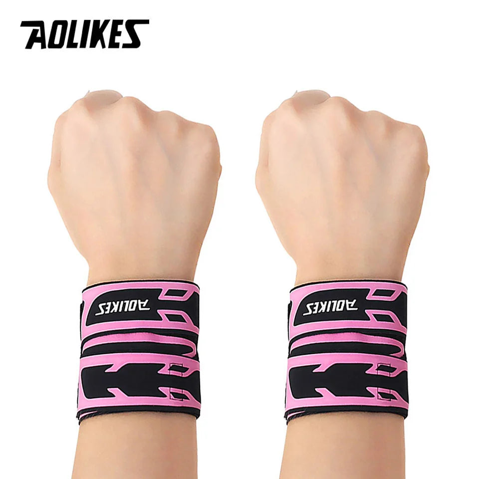 AOLIKES Sports Wrist Compression Wraps Wrist Support Brace Strap for Fitness Weightlifting Basketball Tennis Wrist Pain Relief