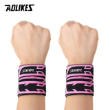 AOLIKES Sports Wrist Compression Wraps Wrist Support Brace Strap for Fitness Weightlifting Basketball Tennis Wrist Pain Relief