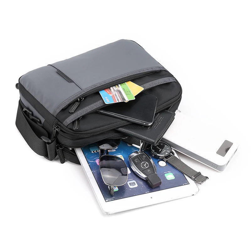 Crossbody Shoulder Bag Men Zipper Travel Messenger Pack Male Shoulder Sling Working Bags Bookbag Briefcase Casual Sling Bag Male