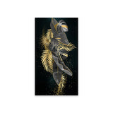 Abstract Golden Leaves and Flower Tree Oil Painting on Canvas Posters and Prints Wall Art Pictures for Living Room Cuadros Decor