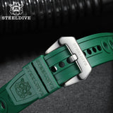 STEELDIVE Automatic Mechanical Strap Replacement Watch Bands Automatic Dive Watches Blue Rubber Strap 20/22mm