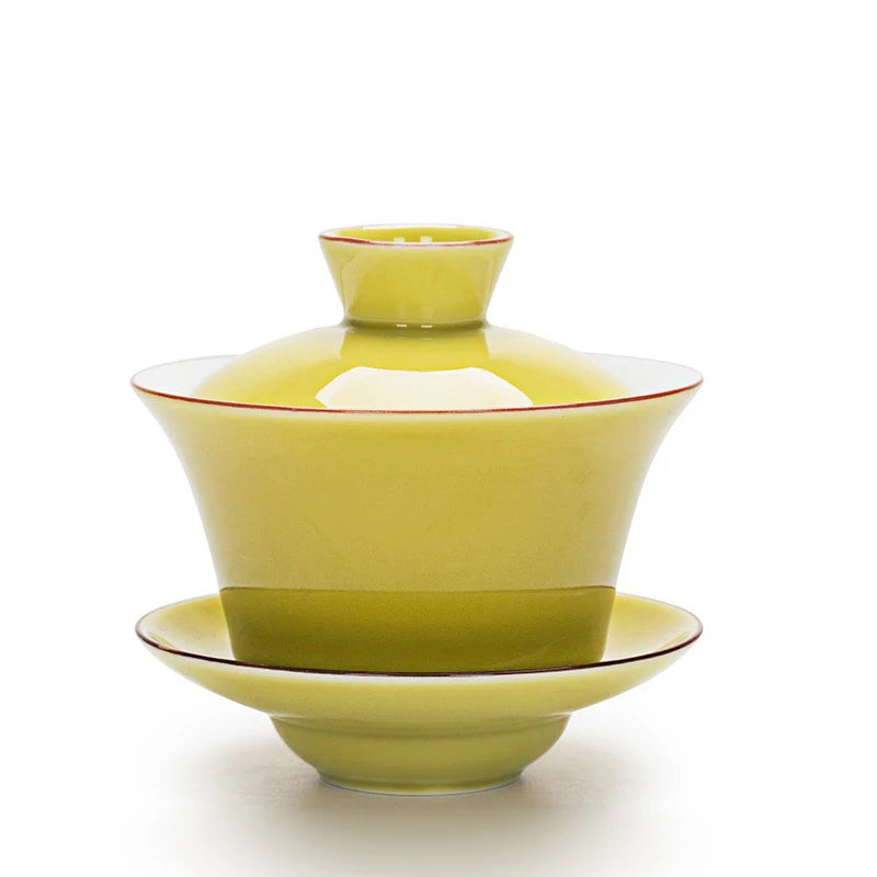Celadon Tea Tureen, Kung Fu Tea Set, Flower Gaiwan, Puer Kettle,Teapot Lovers, Tea Accessories, 140ml