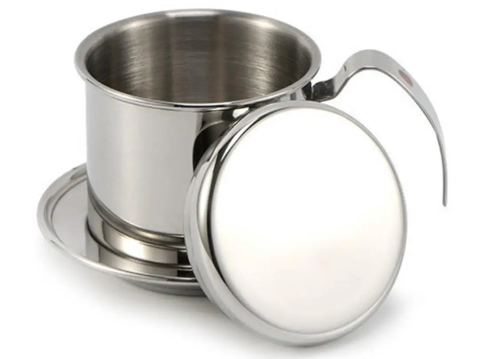 350ml Vietnamese Moka Pot Espresso Coffee Maker Portable Stainless Steel Filter Holder Drip Filter Coffee Accessories