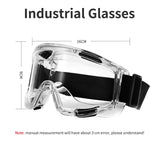 Anti-Fog Safety Goggle Anti-Splash Anti-Shock Dust-Proof Motorcycle Riding Sand-Proof Transparent Laboratory Protective Glasses