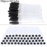 Reusable Eyebrow Brush Tube Disposable Eyelash Brushes Mix Eyebrow Brush with New Eelash Resin Drill Replaceable Makeup Brushes