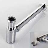 Bathroom Basin Bottle Trap Drain Modern Bathroom Sink P-Trap Set Pop Up Filter Chrome Basin Siphon Horse Accessory Renovation