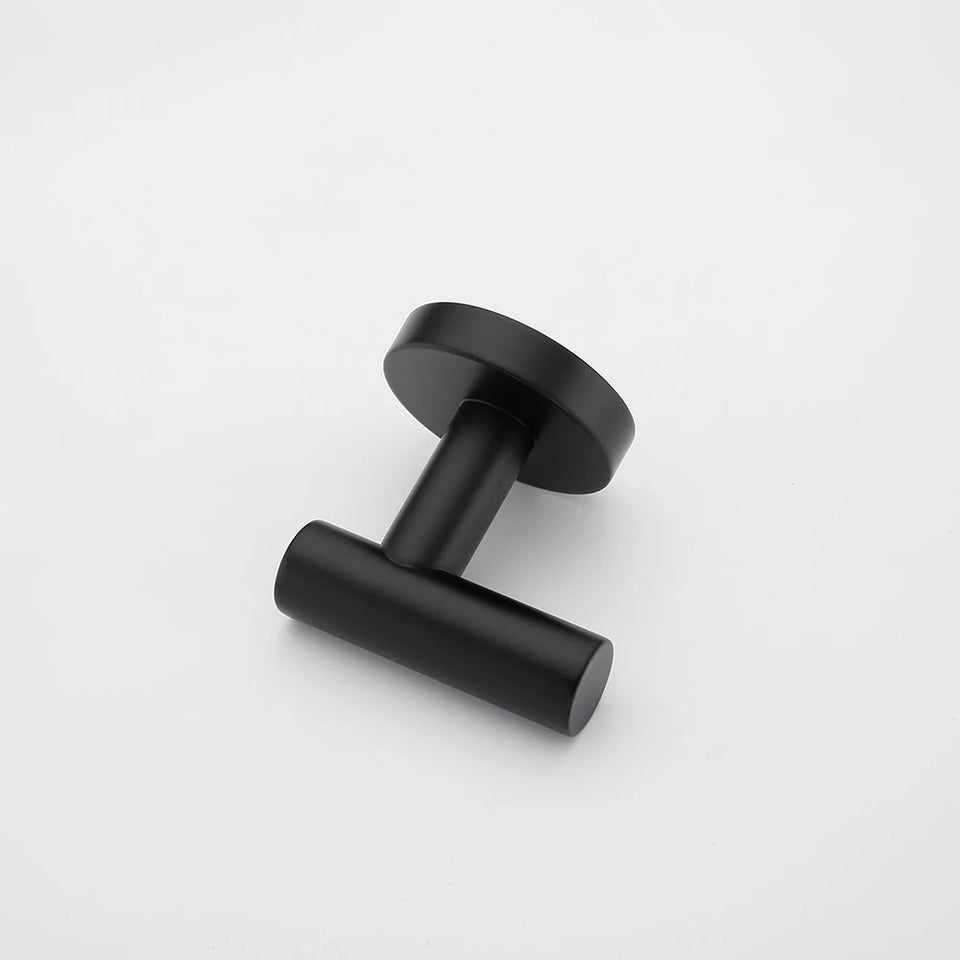 Bathroom Accessories Hardware Set Kit Towel Bar Wall Mount Matt Black Toilet Paper Holder Hand Robe Hook Hanger Stainless Steel