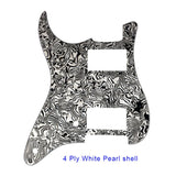 Guitar Pickguard - For FD Strat Left Handed 11 Screw Holes HH PAF Humbucker Scratch Plate 2 Control Holes Various Color Choice