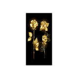 Abstract Golden Leaves and Flower Tree Oil Painting on Canvas Posters and Prints Wall Art Pictures for Living Room Cuadros Decor