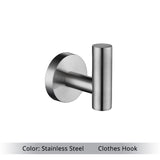 Bathroom Accessories Hardware Set Kit Towel Bar Wall Mount Matt Black Toilet Paper Holder Hand Robe Hook Hanger Stainless Steel