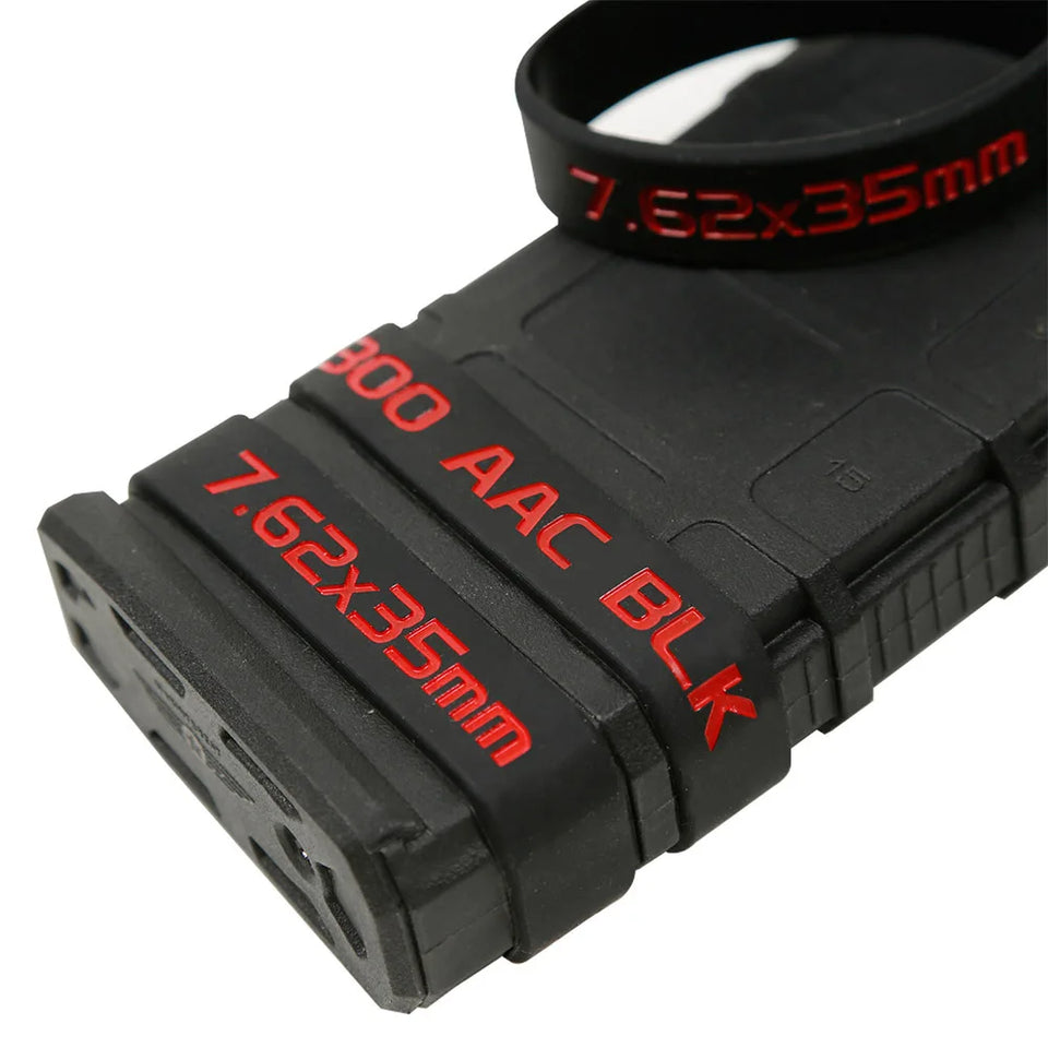 6 Pack Marking Band for Magazine 300 Acc BLK Supersonic/Subsonic 300 AAC BLK/7.62x35 mm Magazine Marking Band
