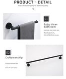 Bathroom Accessories Hardware Set Kit Towel Bar Wall Mount Matt Black Toilet Paper Holder Hand Robe Hook Hanger Stainless Steel