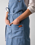 Cotton Denim Aprons Gardening Coffee Shop Kitchen Cooking Baking BBQ Cleaning Painting Restaurant Stylish Design Florist Apron