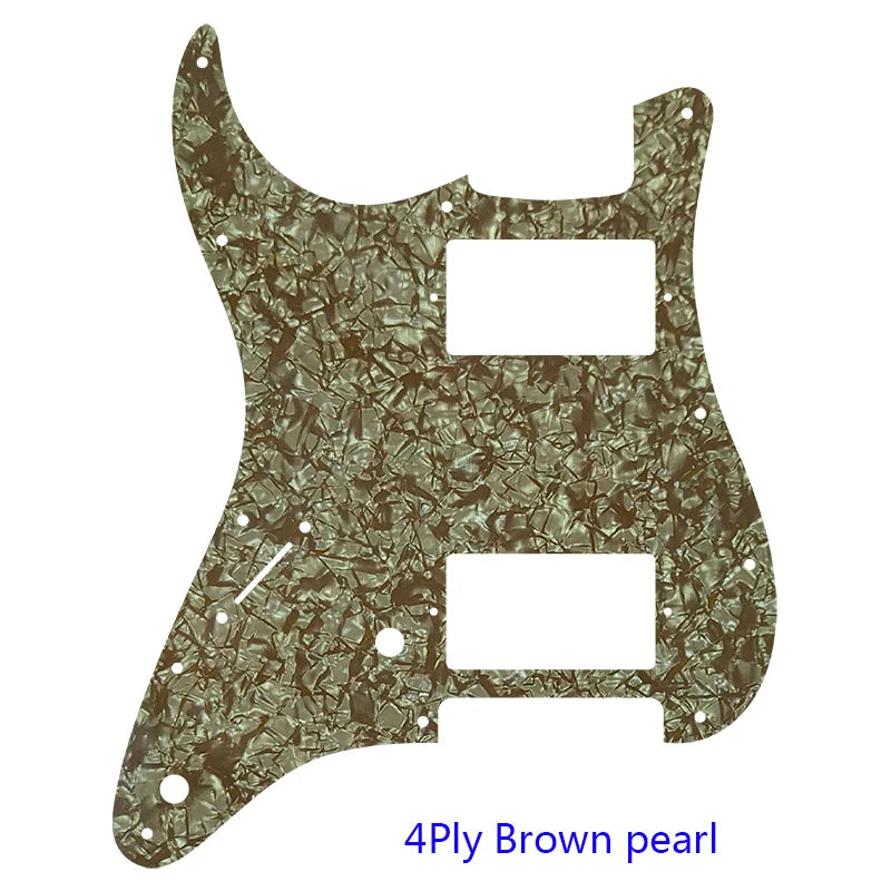 Guitar Pickguard - For FD Strat Left Handed 11 Screw Holes HH PAF Humbucker Scratch Plate 2 Control Holes Various Color Choice