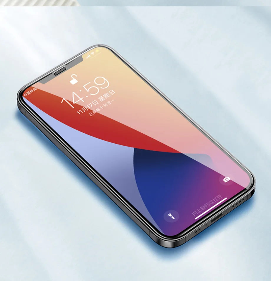 3-4PCS Full Cover Tempered Glass For iPhone 11 12 13 14 15 Pro Max Screen Protector For iPhone X XR Xs Max Protective Glass Film