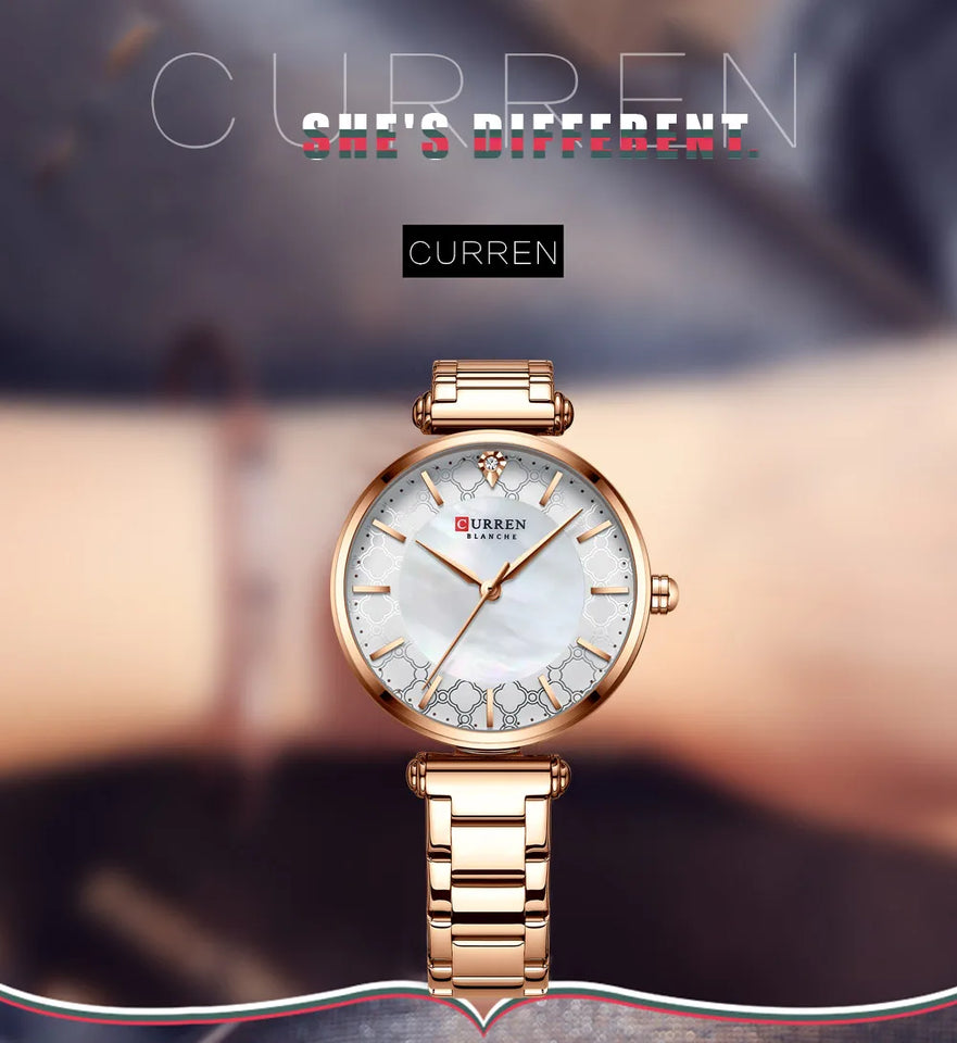 Fashion Stainless Steel Women Luxury Watch Analog Quartz Wristwatch Ladies Elegant Dress Watches Gift Clock Relogio Feminino