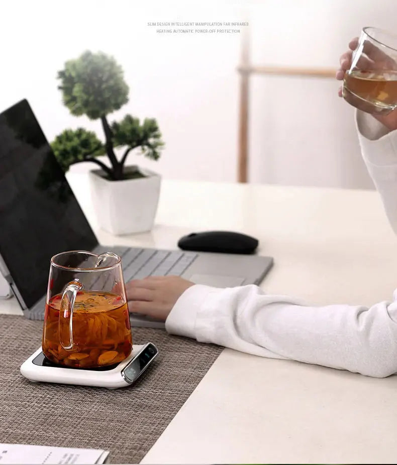 USB Potable Coffee Mug Cup Warmer for Office Desk Use Home Office Smart Electric Beverage Warmer with 3 Temperature Settings