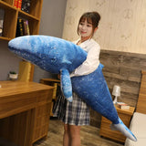 55-130cm Giant Dream Whale & Shark Plush Toy Stuffed Blue Whale Doll Soft Pillow Cute Sofa Cushion Lovely Gifts for Kids