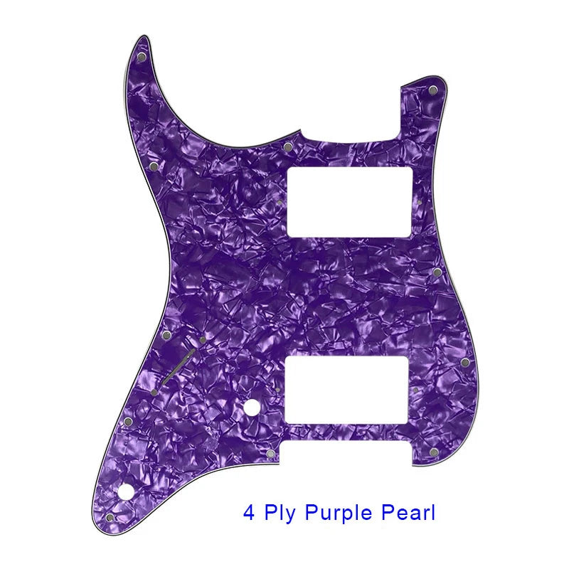 Guitar Pickguard - For FD Strat Left Handed 11 Screw Holes HH PAF Humbucker Scratch Plate 2 Control Holes Various Color Choice