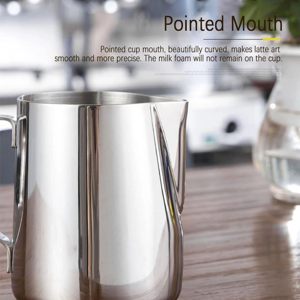 Coffee Milk Frothing Jug Latte Art Milk Frother Pitcher Stainless Steel Measurement Jug Espresso Barista Tool Coffee Accessories