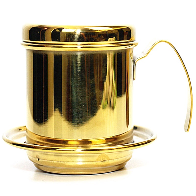 350ml Vietnamese Moka Pot Espresso Coffee Maker Portable Stainless Steel Filter Holder Drip Filter Coffee Accessories