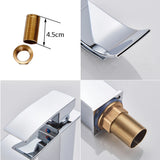 Rozin Deck Mounted Bathroom Basin Faucet Waterfall Vanity Sink Hot and Cold Water Mixer Tap,Chrome,Black,Gold Color