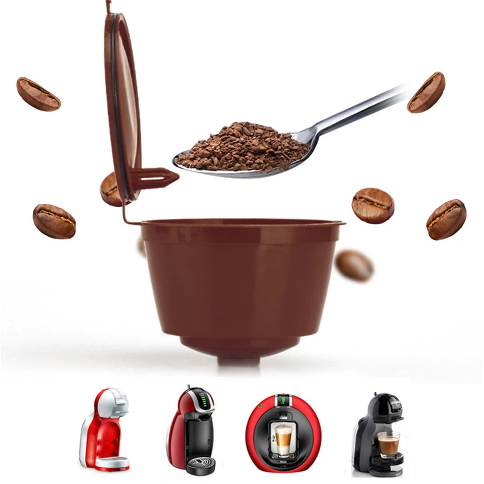 Reusable Coffee Capsule Filter Cup Coffee Machine Adapter Dripper Tea Baskets Pod Strainer for Nescafe Dolce Gusto Coffeeware