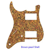 Guitar Pickguard - For FD Strat Left Handed 11 Screw Holes HH PAF Humbucker Scratch Plate 2 Control Holes Various Color Choice