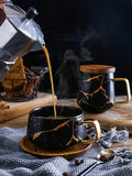Coffee Mugs Marble Gold Inlay Mug Breakfast Mug Office Home Drinkware Milk  Cup Dropshipping