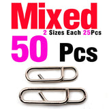 MNFT 50Pcs Powerful Stainless Steel Fast Link Clip Snap Fishing Tackle Quick Change Lead Links Clips Interlock Accessories