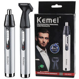 Kemei rechargeable all in one hair trimmer for men grooming kit electric beard trimmer facial body eyebrow nose ear trimer women
