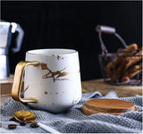 Coffee Mugs Marble Gold Inlay Mug Breakfast Mug Office Home Drinkware Milk  Cup Dropshipping