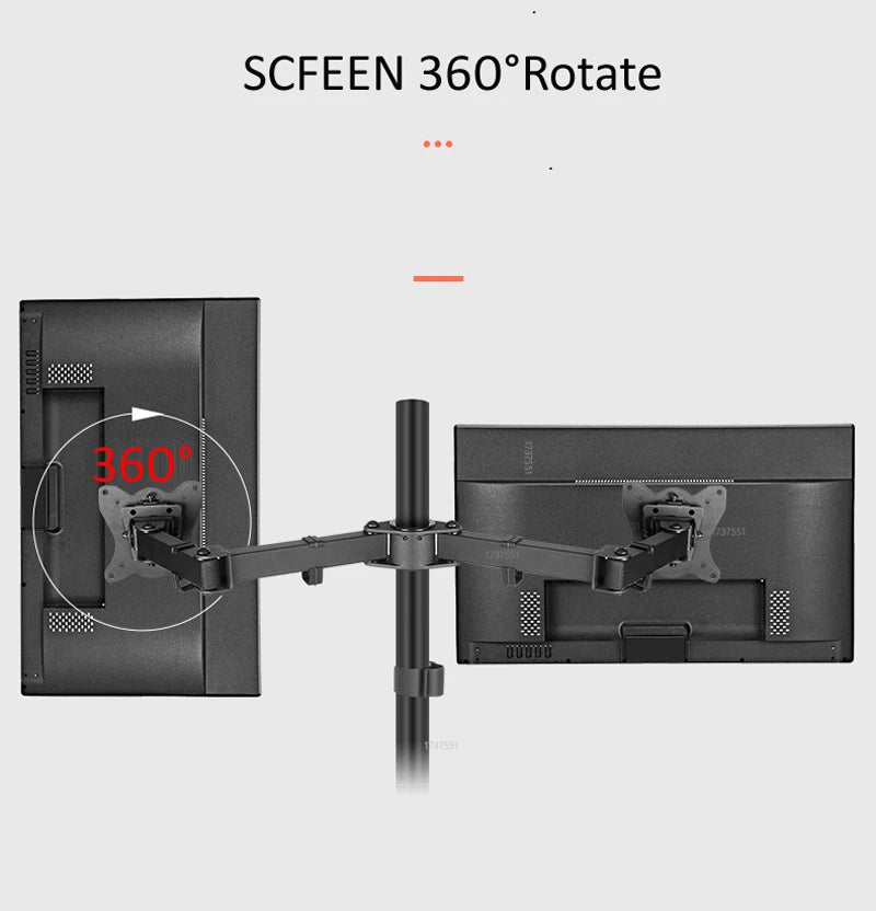 800mm DL-T902-180 Desktop Stand Full Motion 360 Degree steel Monitor Holder 10"-27" clamp base Monitor Mount Arm Load 11kg