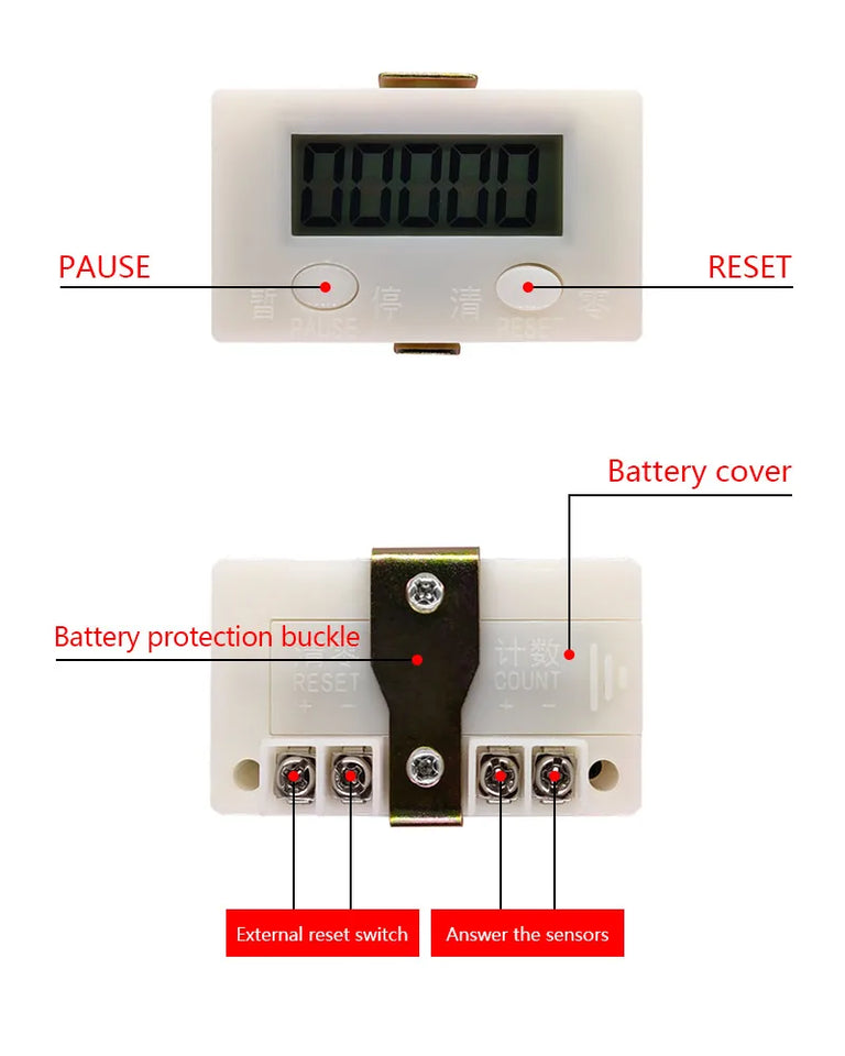 Electronic digital 5 display counter proximity Industrial magnetic sensor switch punch counter automatic induction counter meter