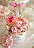 HOMFUN Diamond Painting Full Square/Round Drill 5D DIY "Rose flower car Tower" Daimond Embroidery Rhinestone Cross Stitch Decor