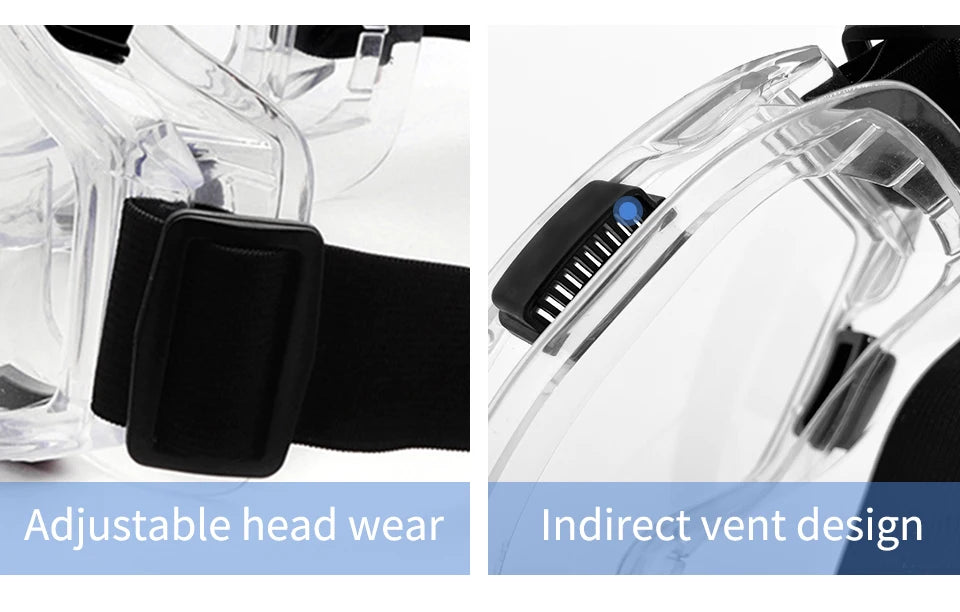 Anti-Fog Safety Goggle Anti-Splash Anti-Shock Dust-Proof Motorcycle Riding Sand-Proof Transparent Laboratory Protective Glasses