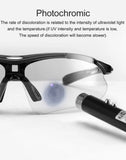 ROCKBROS Photochromic Bicycle Glassess Cycling Glasses Polarized Sunglasses Myopia Frame MTB Mountain UV400 Bicycle Goggles