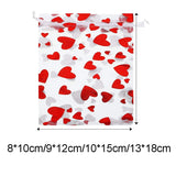 100Pcs Valentine's Day Organza Bag Love Heart Drawstring Jewelry Candy Gift Bag Pounch Cosmetic Packaging Bags Wedding Party