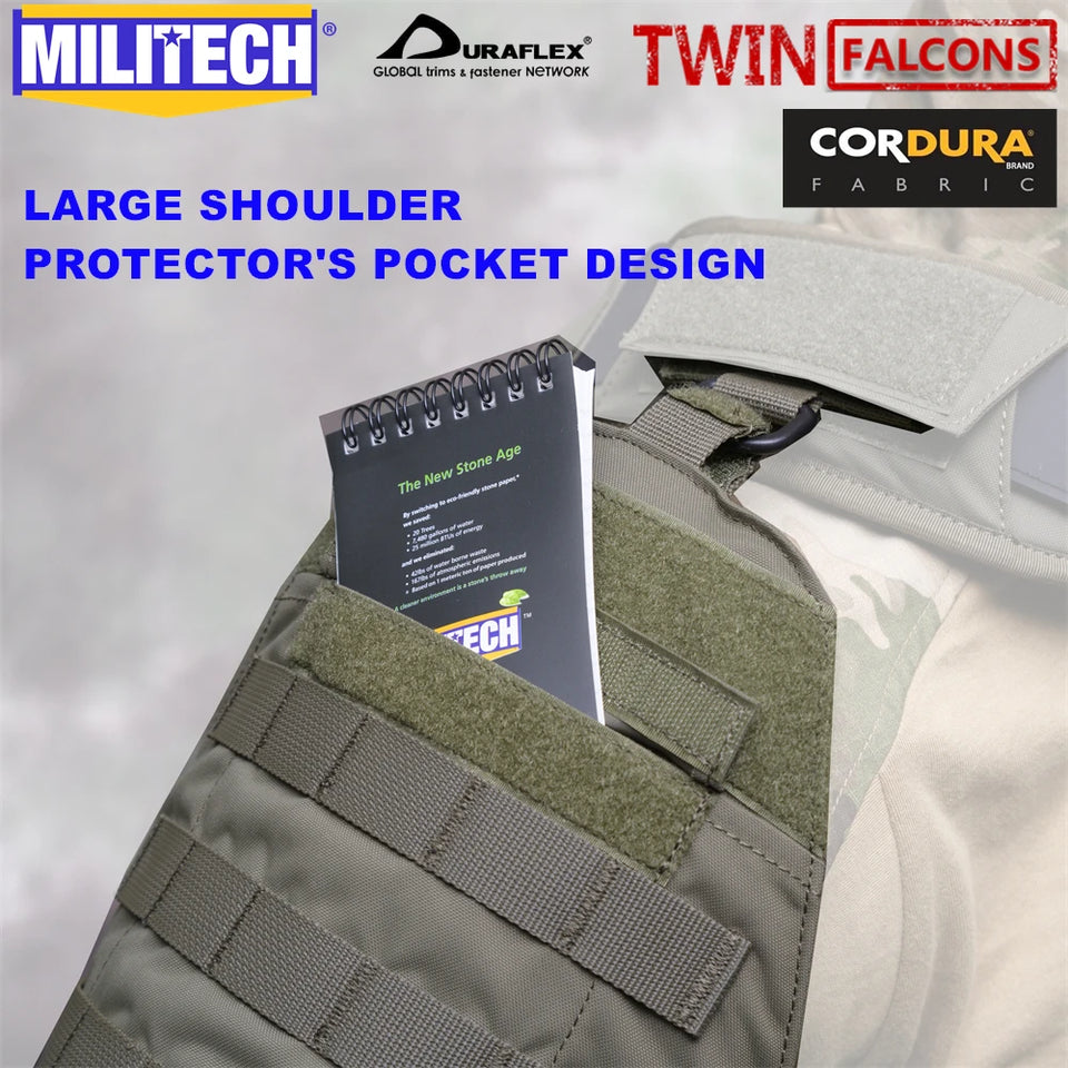 MILITECH NIJ 3A ballistic shoulder protector bulletproof thigh protector NIJ 3A 0101.06 NIJ 0101.07 HG2 deltoid armor protection