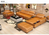 Living Room Sofa set furniture real genuine cow leather sofa recliner speaker bluetooth puff asiento muebles de sala canape cama