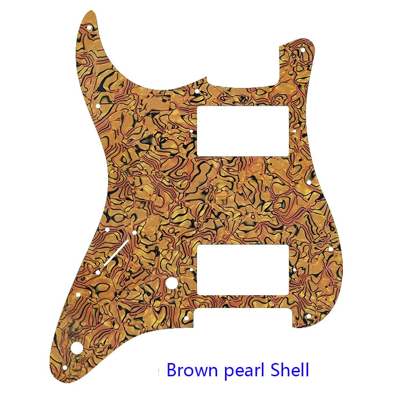 Guitar Pickguard - For FD Strat Left Handed 11 Screw Holes HH PAF Humbucker Scratch Plate 2 Control Holes Various Color Choice