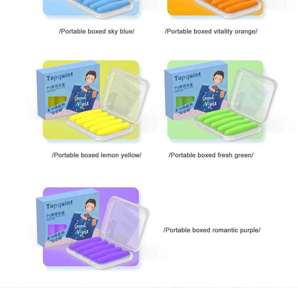 TISHRIC Soft Sleep Earplugs Sleeping Ear Plugs Noise Plugs For Sleeping Noise Reduction Sound Insulation Ear Protection