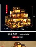 Newest DIY Wooden Dollhouse Japanese Architecture Doll Houses Mininatures with Furniture Toys for Children Friend Birthday Gift