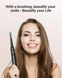 Fairywill Electric Sonic Toothbrush FW-D7 USB Charge Rechargeable Adult Waterproof Electronic Tooth Brushes Replacement Heads 8