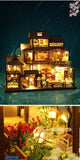 Newest DIY Wooden Dollhouse Japanese Architecture Doll Houses Mininatures with Furniture Toys for Children Friend Birthday Gift
