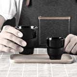 Barista Couple Coffee Cup 80/160ml Ins-style Espresso Kettle Ceramics Creative Couple Tea Water Mug Black Glaze Container