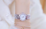 Women Luxury Brand Watch 2025 Dress Silver Gold Women Wrist Watch Quartz Diamond Ladies Watches Female Clock Bayan Kol Saati